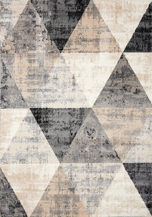 Stone Prism Tapis (6,7 pi X 9,7 pi) triangles - crème, beige