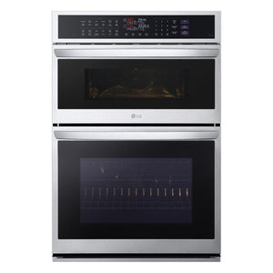 LG Four double encastré combiné 6,4 pi³ intelligent avec convection véritable, InstaView®, friture à air, vapeur sous vide acier inoxydable résistant aux taches WCEP6427F