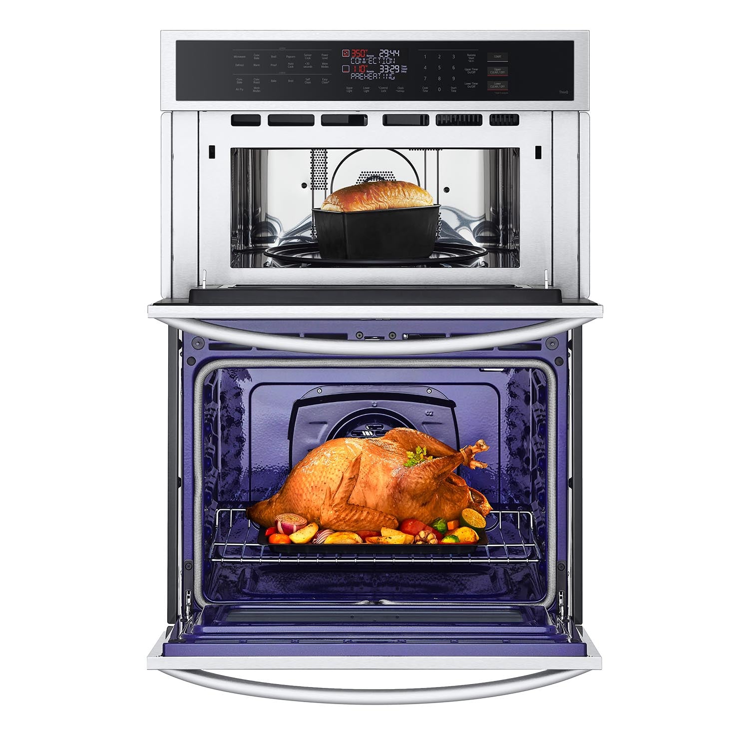 LG Smudge Resistant Stainless Steel Smart Combination Wall Oven with Fan Convection and Air Fry (6.4 Cu. Ft) - WCEP6423F