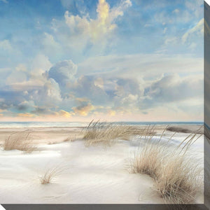 Blue Water and White Sand II Canvas Wall Art - 30 X 30