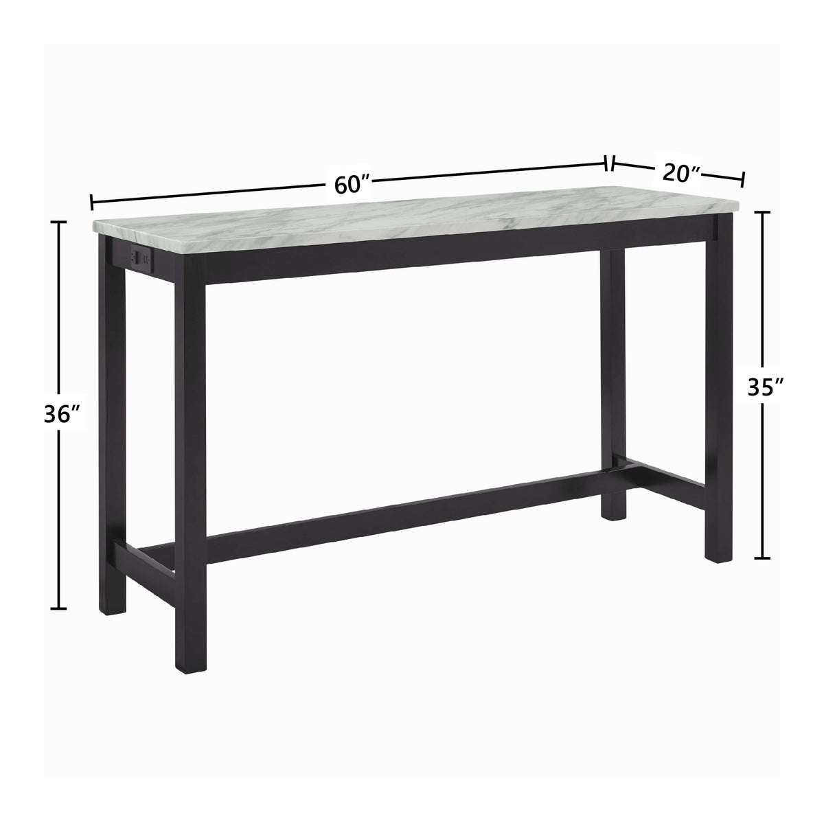 Kalee 4-Piece Counter Height Dining Set - Black