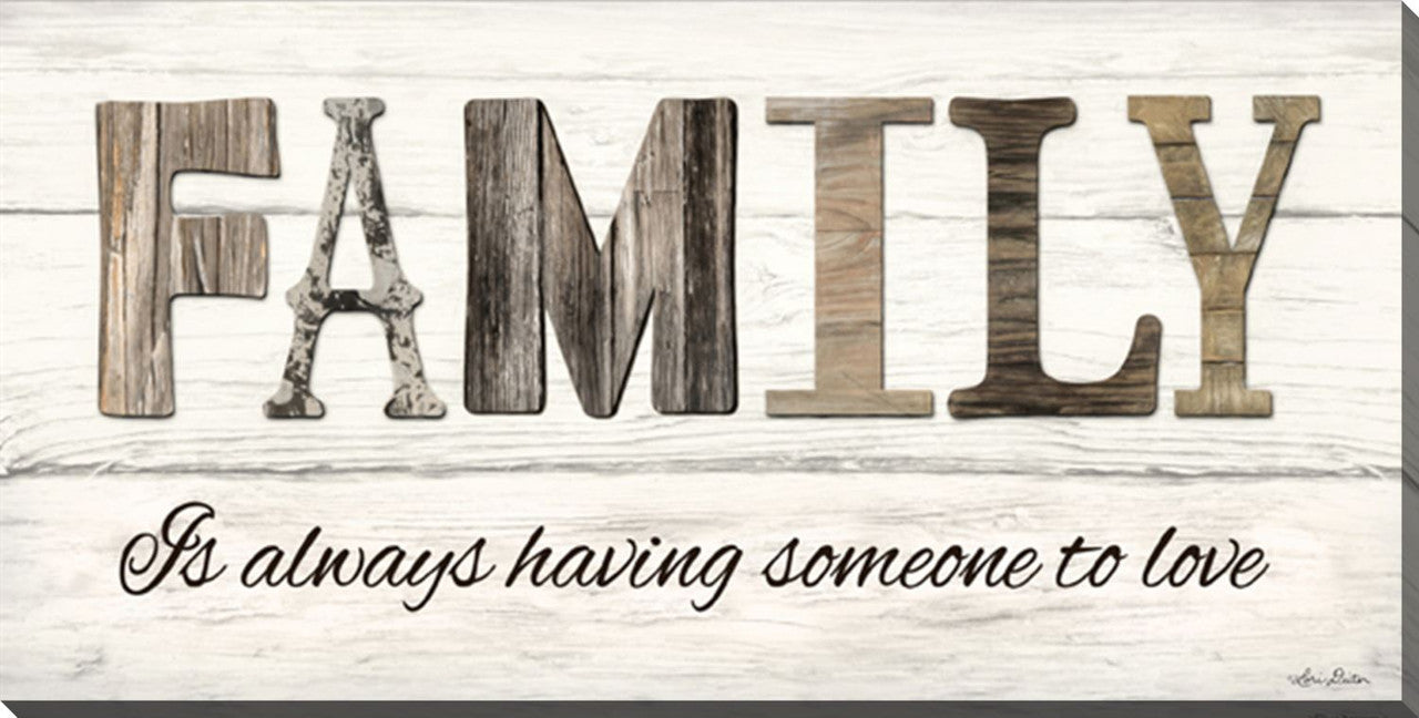 Wooden Words I Wall Art - Light Brown - 40 X 20