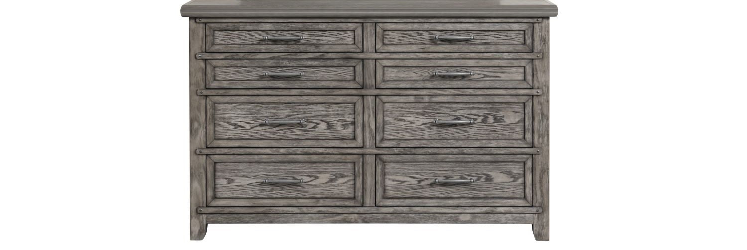 Dahlia 8-Drawer Dresser - Grey