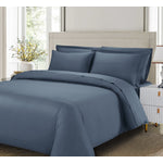 Cotton House 3-Piece King Bamboo Duvet Cover Set - Blue
