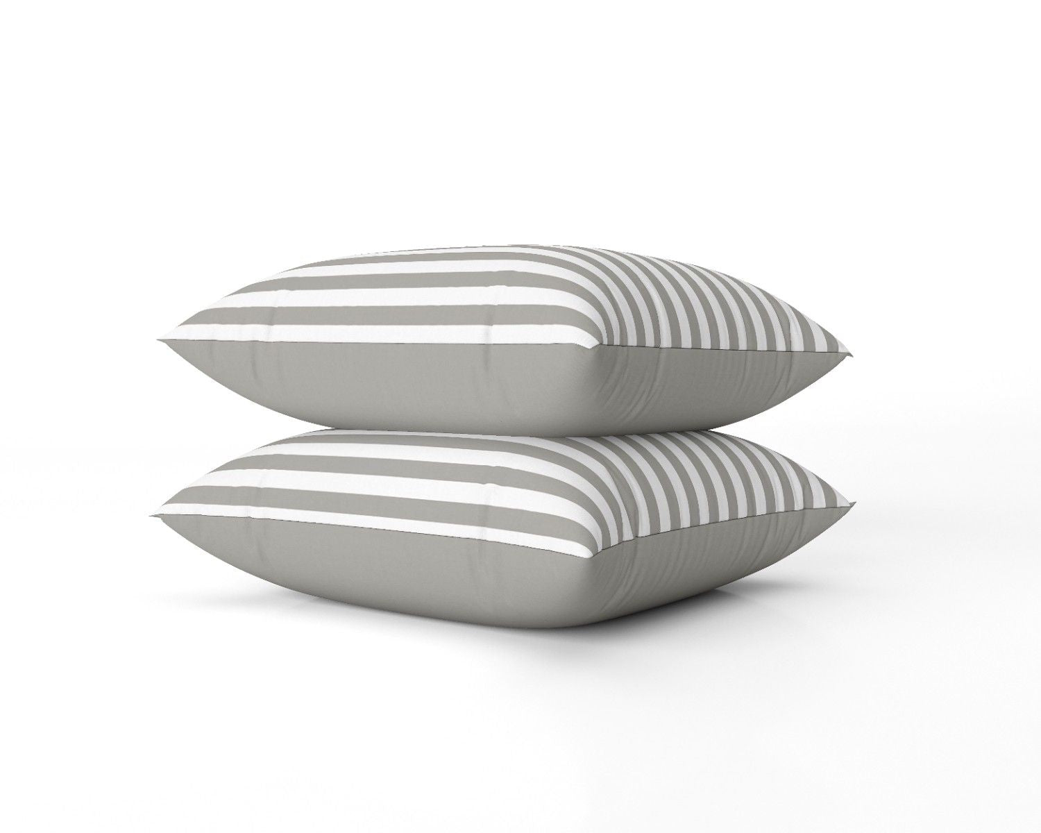 Cotton House 3-Piece Queen Duvet Cover Set - Pewter Stripes