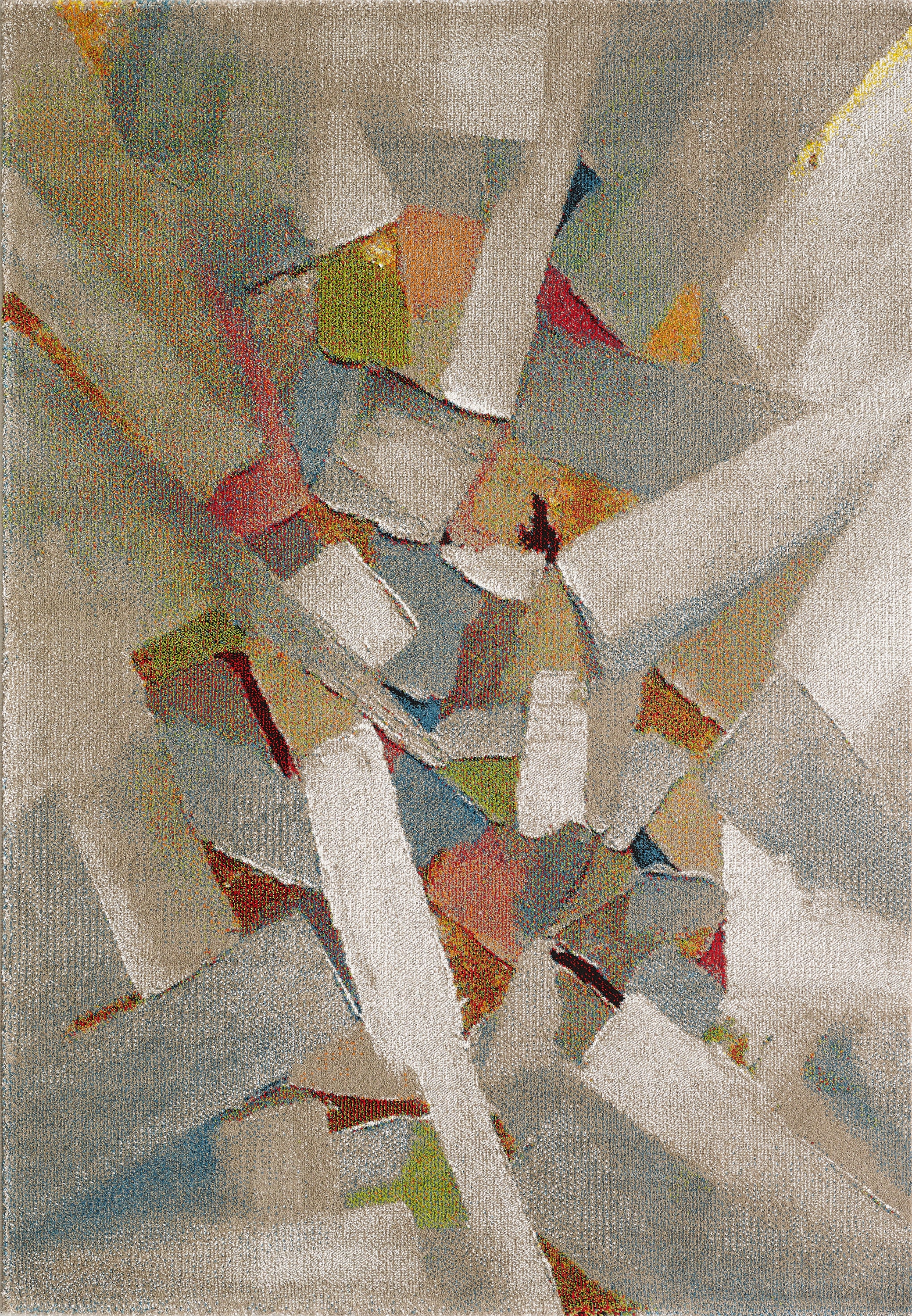 L2 Decor Diamond Area Rug 5' x 8' with Underpad - Beige