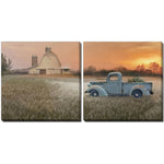 After a Long Day Wall Art - Blue/Green - 60 X 30 - Set of 2