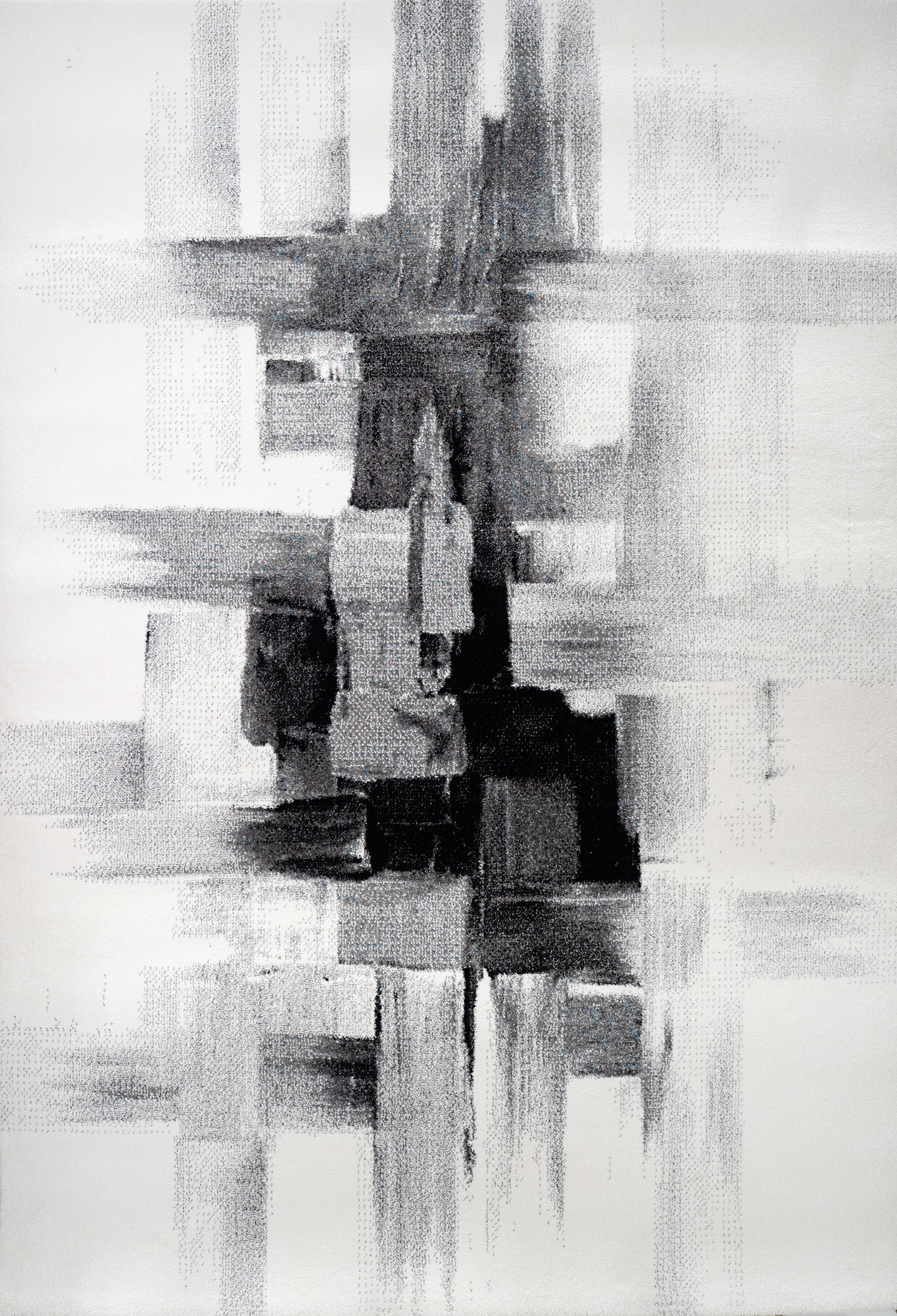 L2 Decor Diamond Area Rug 8' x 11' - Cream, Grey