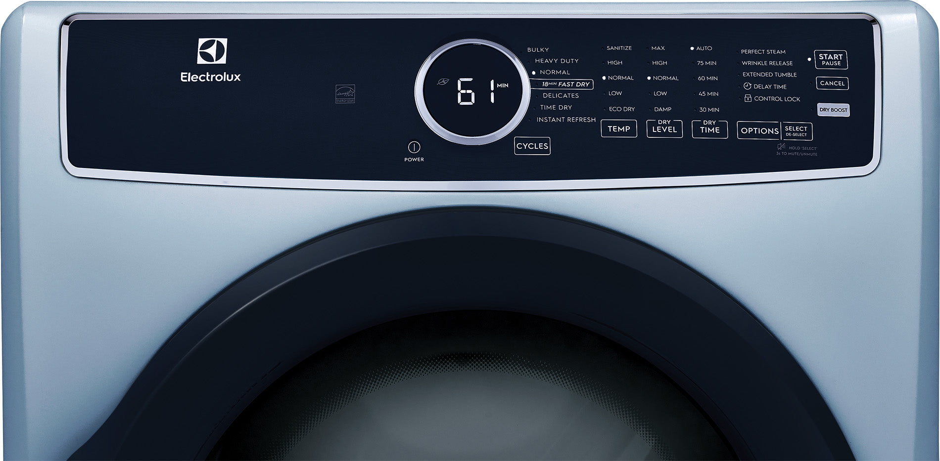 Electrolux Glacier Blue Front Load Electric Dryer (8 cu. ft.) - ELFE743CAG
