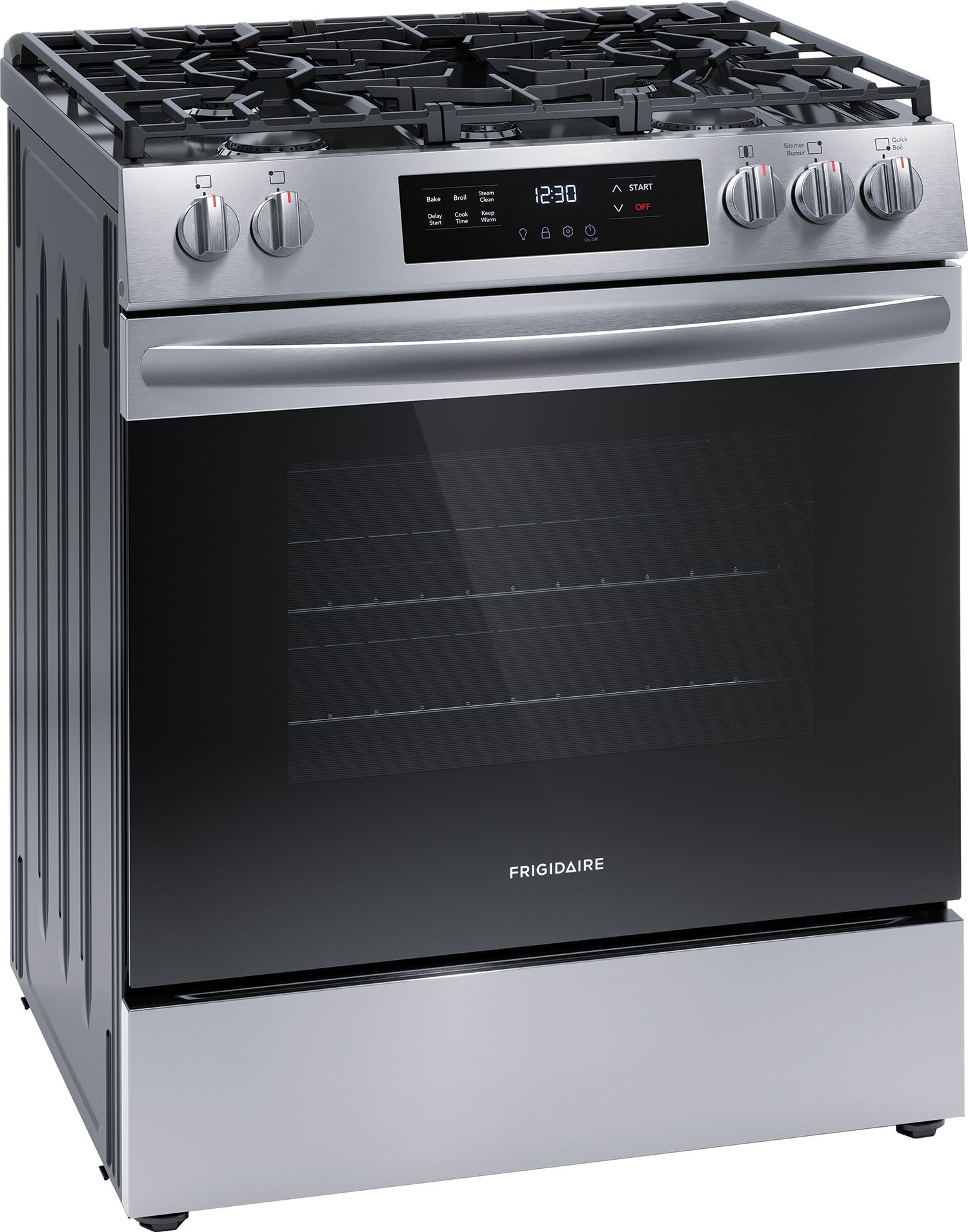 Frigidaire Stainless Steel 30'' Front Control Gas Range (5.1 Cu. Ft) - FCFG3062AS