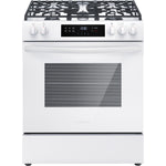 Frigidaire White 30'' Front Control Gas Range (5.1 Cu. Ft) - FCFG3062AW