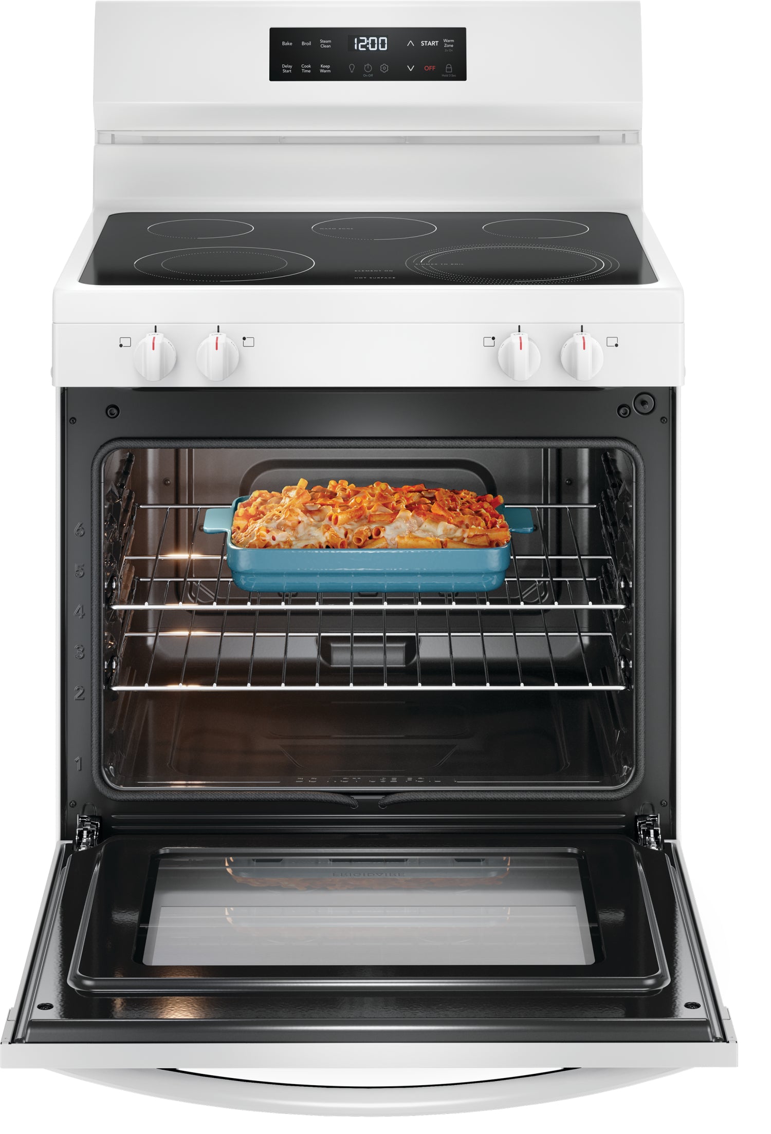 Frigidaire White 30" Electric Range with EvenTemp™ (5.3 Cu.Ft) - FCRE306CAW