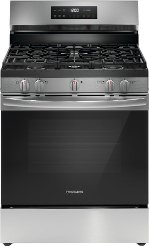 Frigidaire Cuisinière au gaz 5,1 pi cu avec ébullition rapide et technologie de cuisson uniforme 30 po acier inoxydable FCRG3062AS