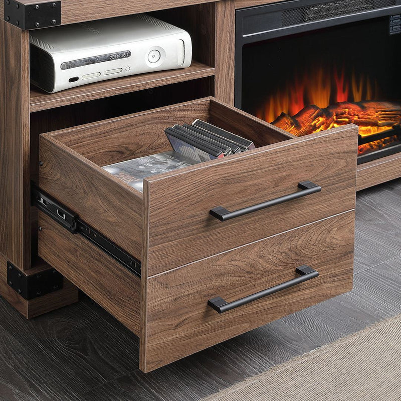 Hoath 60" Fireplace TV Stand Brown Leon's