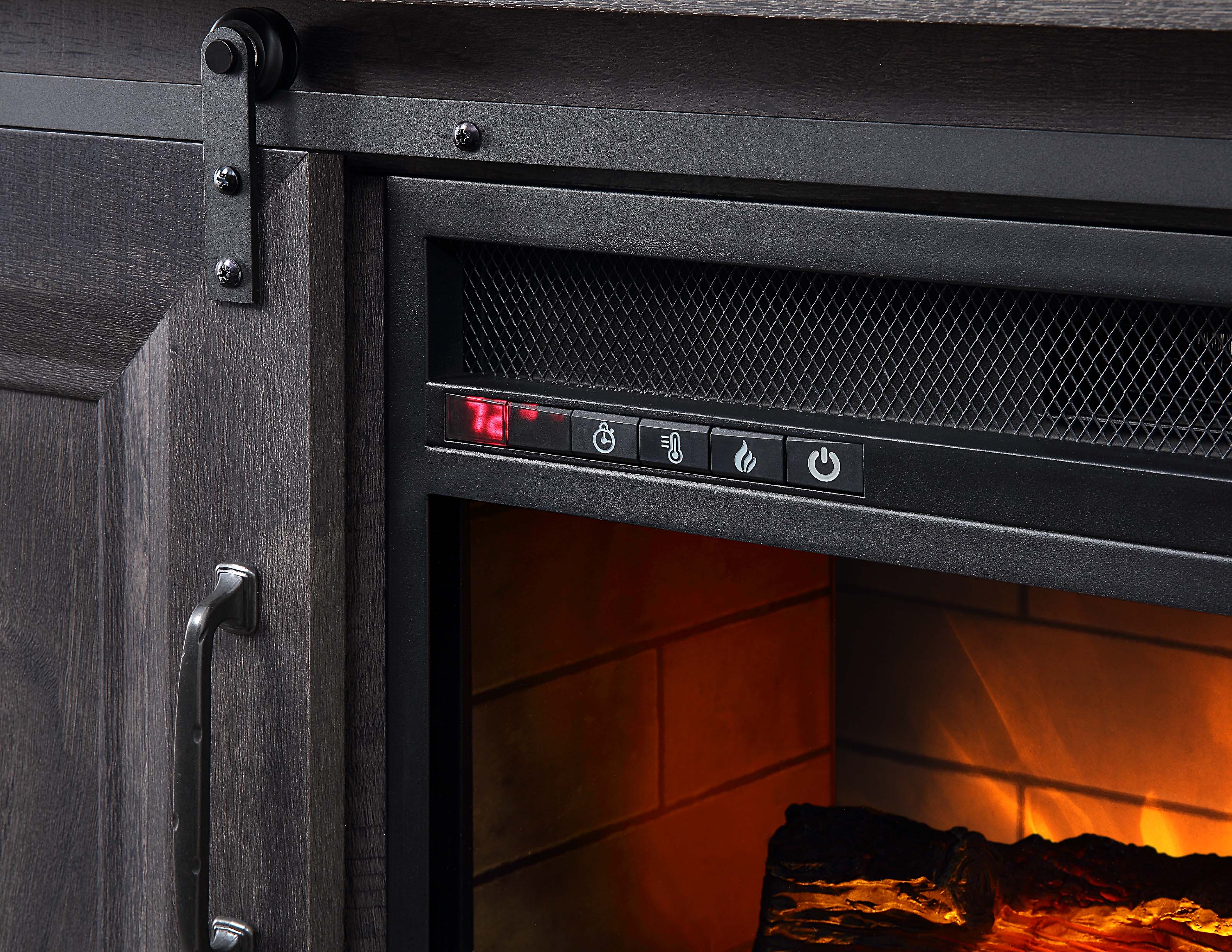 Preston 59.75" Fireplace TV Stand - Charcoal