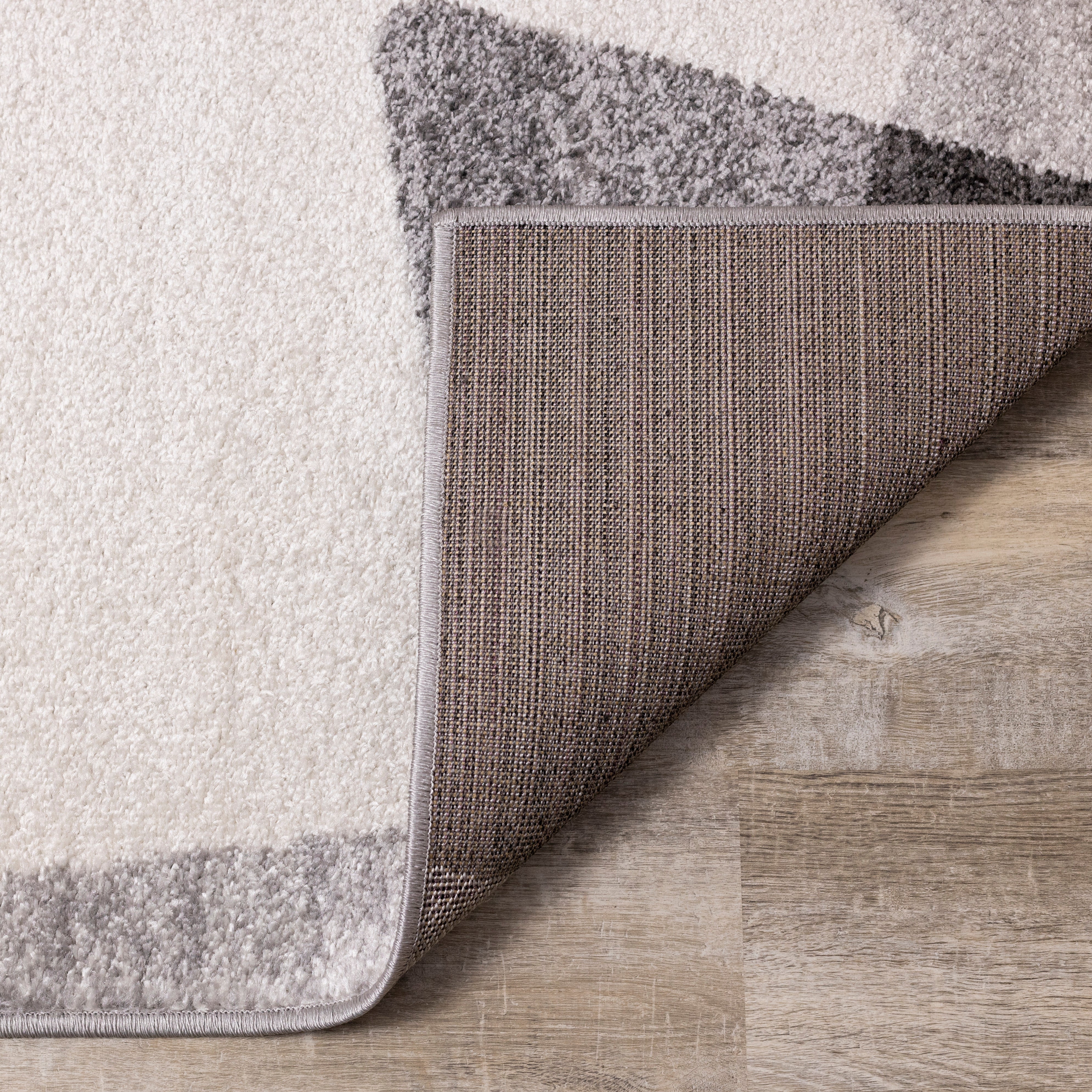 Focus 7'10" x 10'6" Geometric Shapes Area Rug - Grey, White