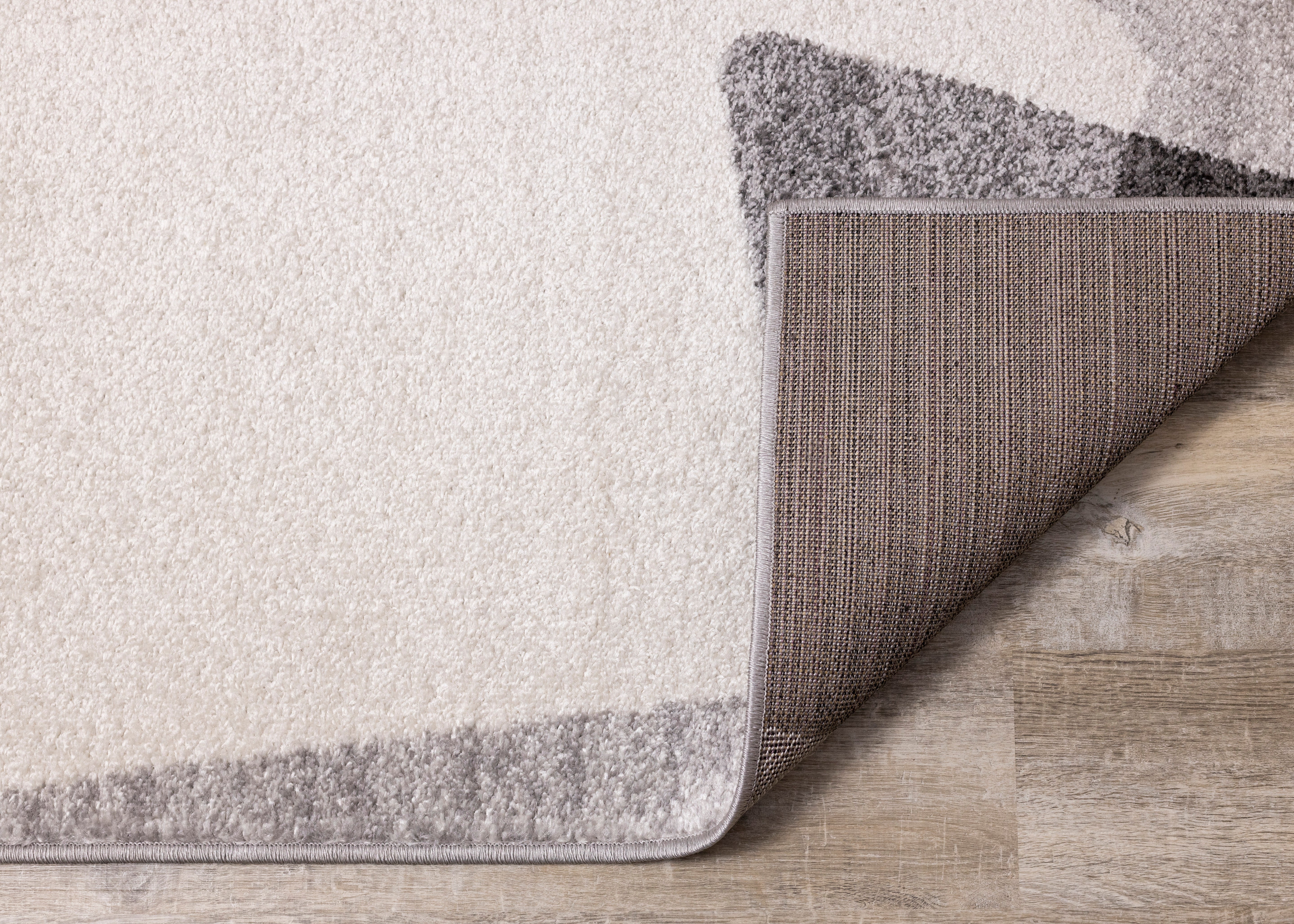 Focus 5'3" x 7'7" Geometric Shapes Area Rug - Grey, White