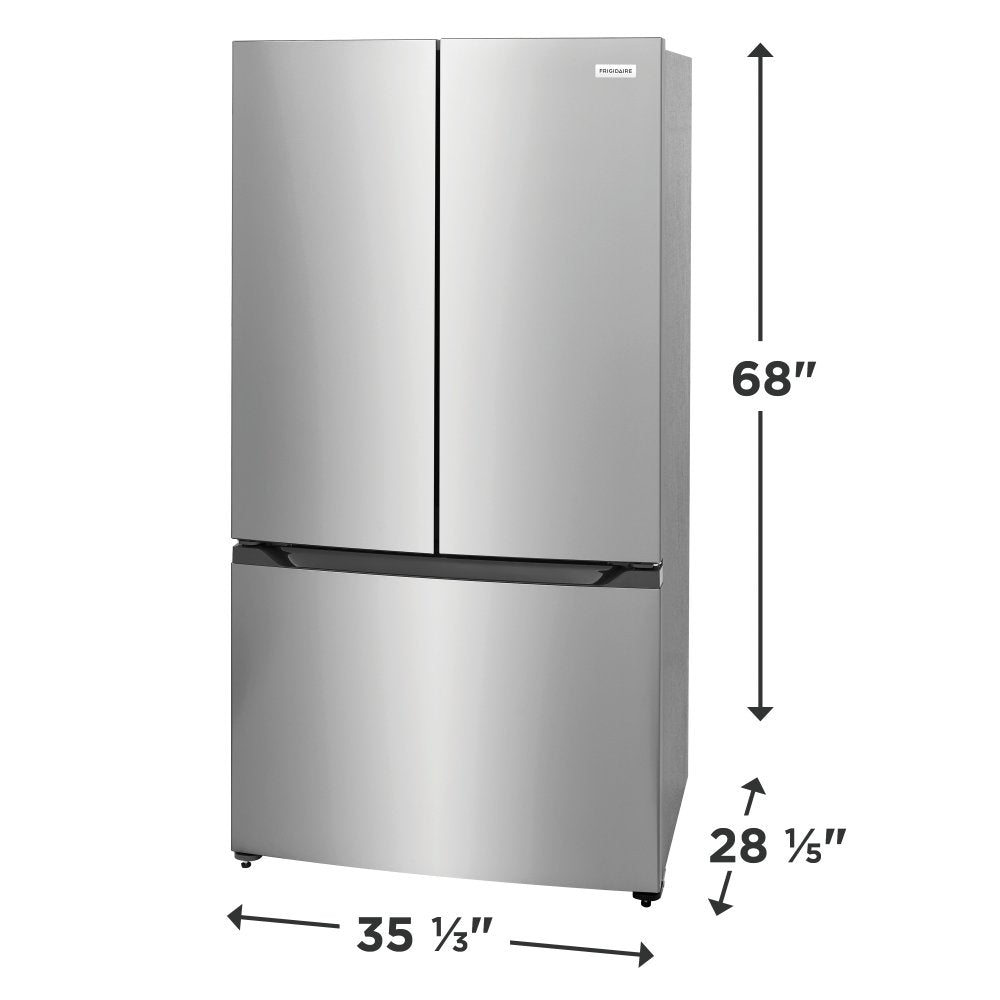Frigidaire 35.3" 19.9 Cu. Ft. Fingerprint Resistant Stainless Steel Look Counter-Depth French Door Refrigerator - FRFG2011AV