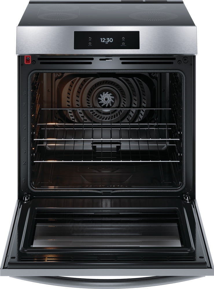 Frigidaire Gallery Smudge-Proof Stainless Steel 30" Front Control Induction Range with Total Convection (6.2 Cu. Ft) - GCFI306CBF