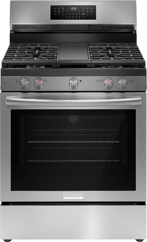 Frigidaire Gallery Cuisinière au gaz 5,1 pi³ avec convection totale 30 po acier inoxydable Smudge-Proof® GCRG3060BF