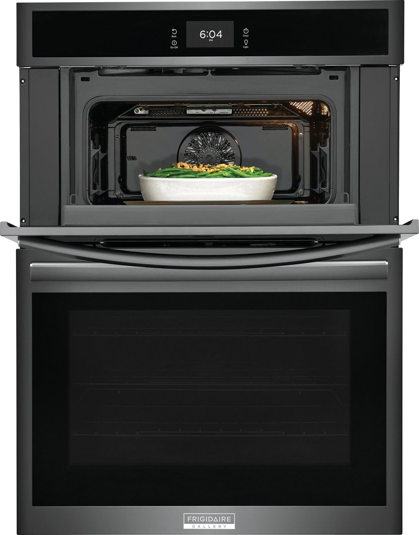 Frigidaire Gallery Smudge-Proof Black Stainless Steel 30" Wall Oven and Microwave Combination (1.7 Cu. Ft. / 5.3 Cu. Ft.) - GCWM3067AD