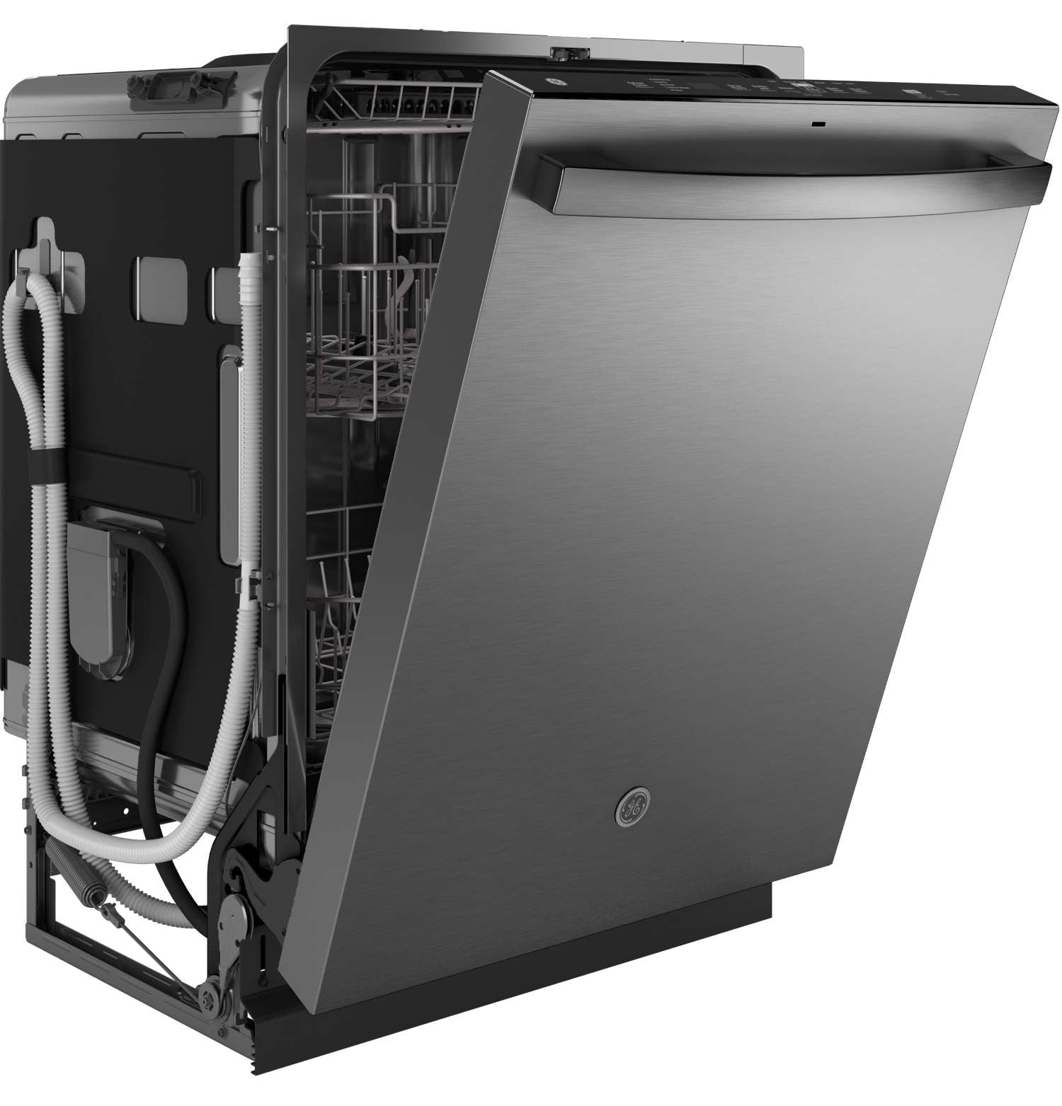 GE 24" Fingerprint Resistant Stainless Steel Top Control Dishwasher with Stainless Steel Interior and Third Rack - GDT670SYVFS