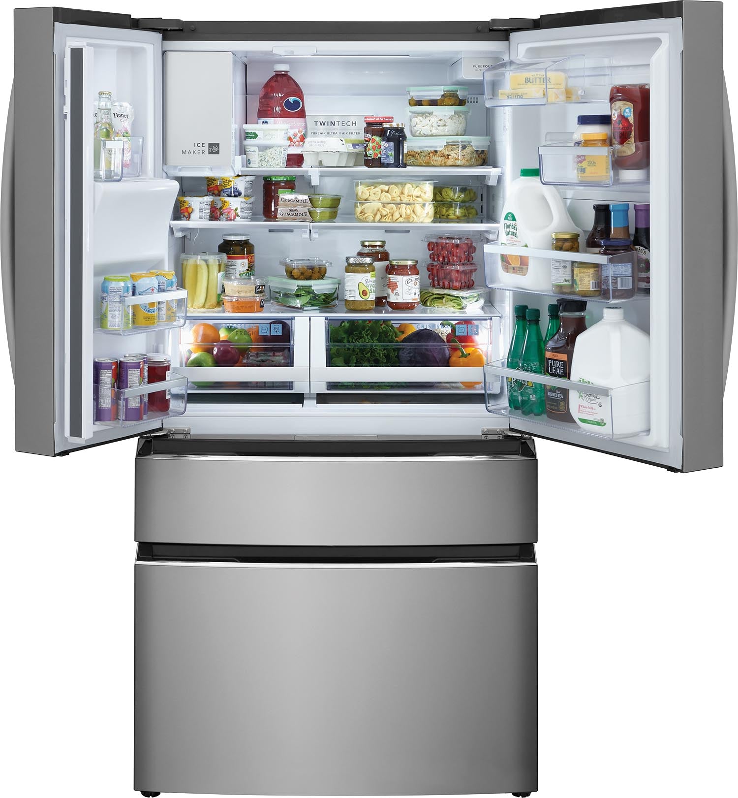 Frigidaire Gallery 36" 21.5 Cu. Ft. Smudge-Proof® Stainless Steel Counter-Depth 4-Door French Door Refrigerator - GRMC2273CF