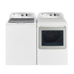 GE White Top-Load Washer with SaniFresh (5.2 Cu. Ft.) & GE White Electric Dryer (7.4 Cu. Ft.) - GTW685BMRWS/GTD65EBMRWS