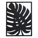 Garden Party Tropical Leaf Metal Outdoor Art - Black