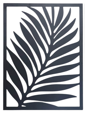 Garden Party Tableau d’extérieur palmier tropical métallique – noir