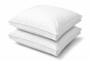 Cotton House 2 Pack 100% Cotton Gusseted Queen Pillow