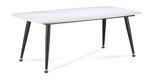 Bellmar Table de centre en pierre frittée 48 po - blanc