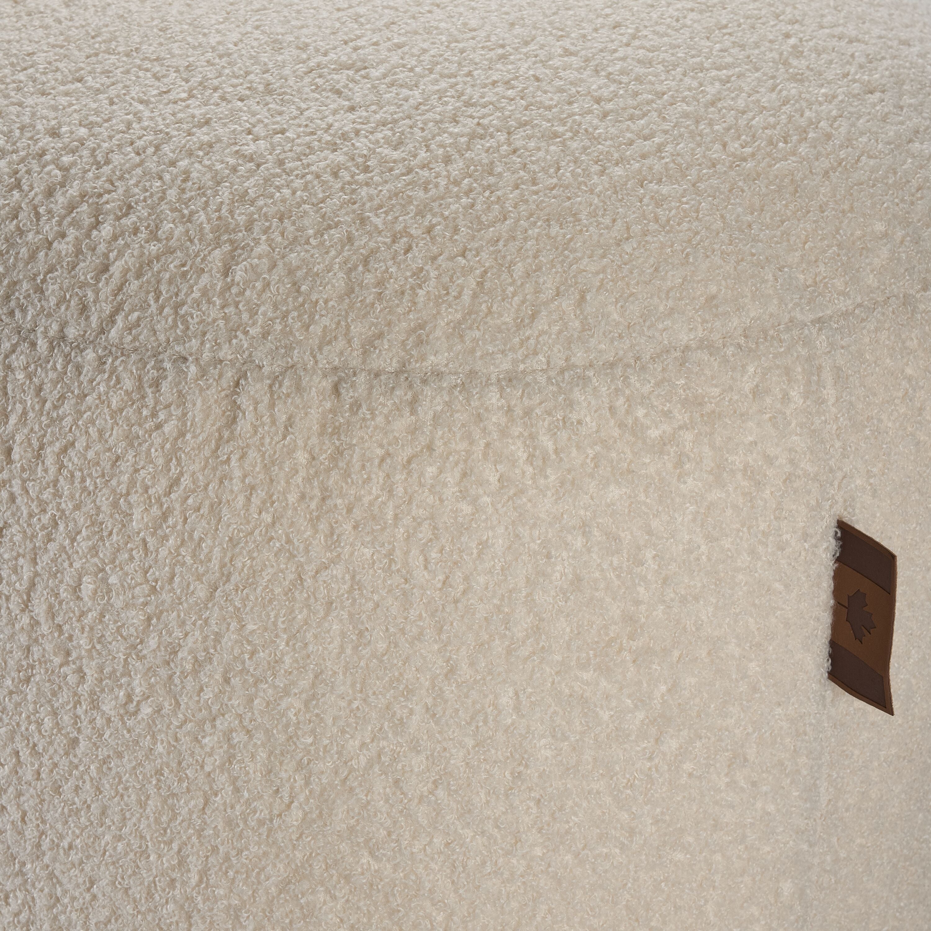 Gannon Ottoman Round - Beige Teddy