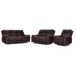 Laredo Power Reclining Sofa, Loveseat and Chair Set - Walnut