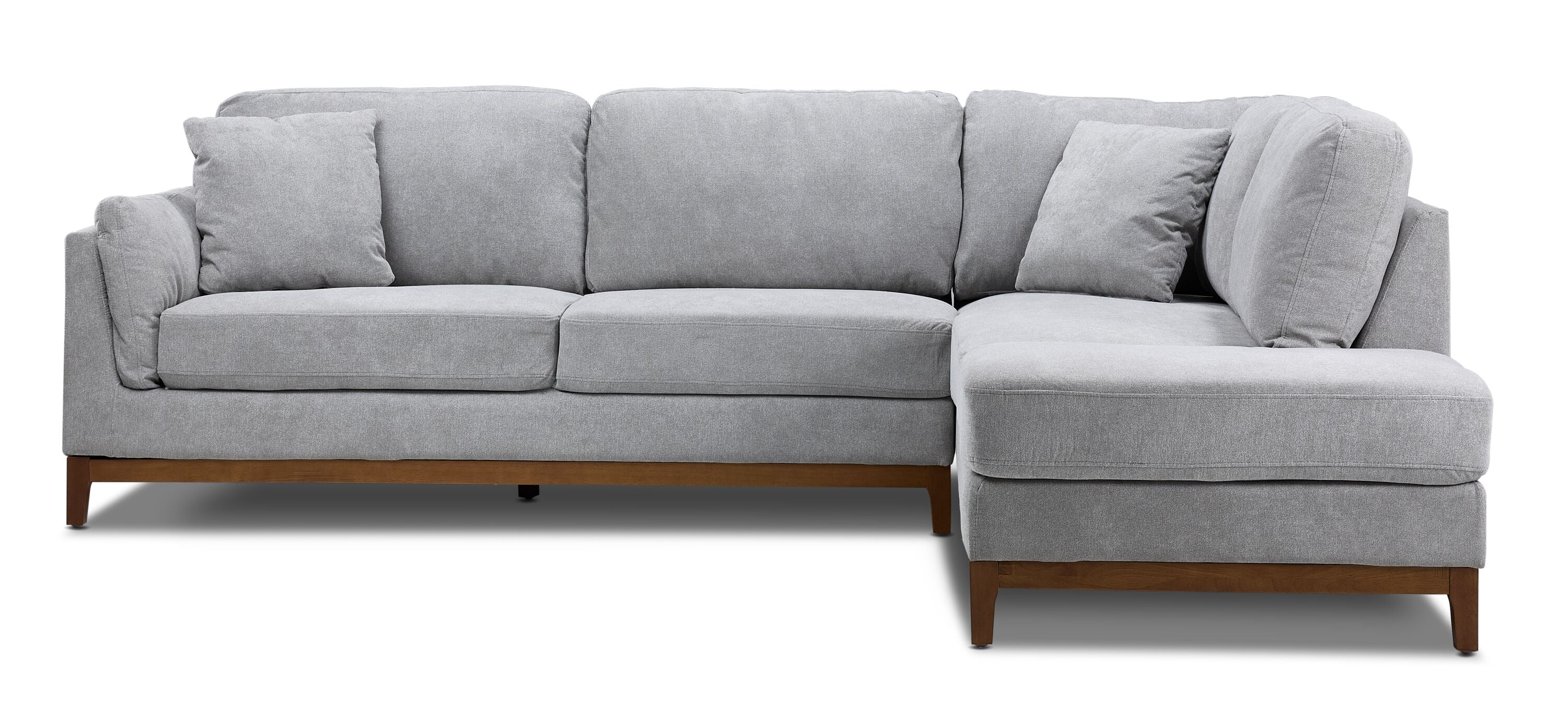 Marquis 2-Piece Sectional with Right Facing Chaise - Grey