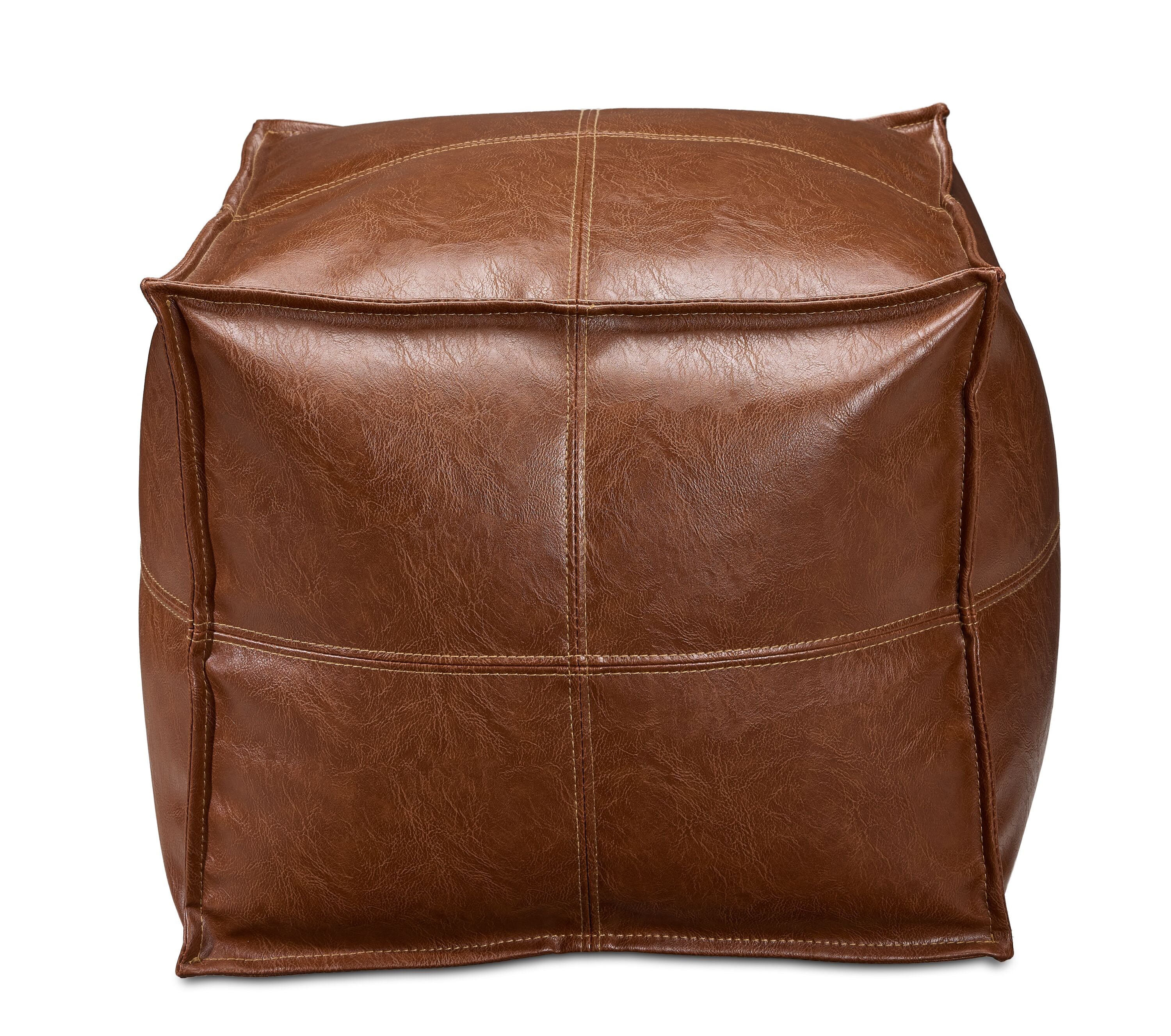 Truffle Square Ottoman - Brown