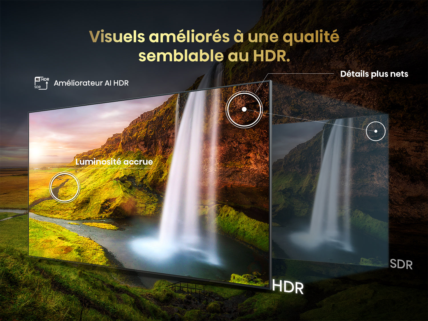 Hisense Téléviseur intelligent 55 po QLED mini DEL 4K 55QD7QFM--