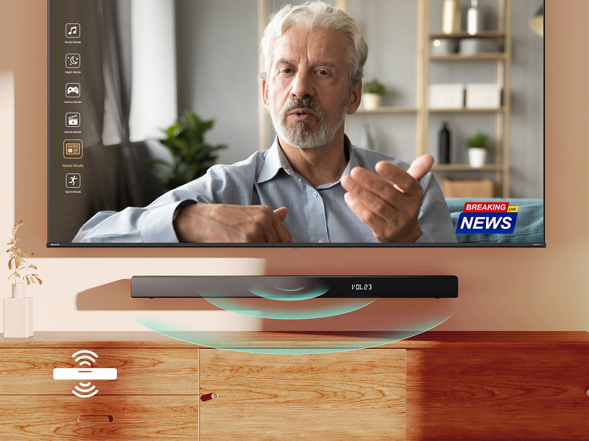 Hisense 480W 3.1 ch Soundbar with Wireless Subwoofer - HS3100