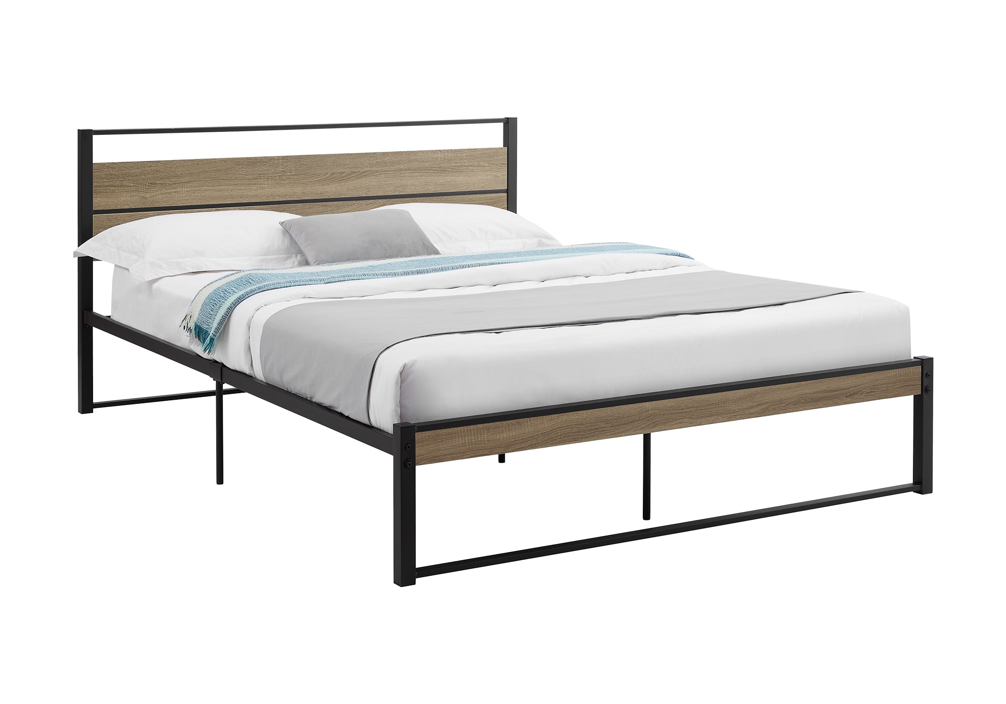 Sage Queen Bed - Grey/Black