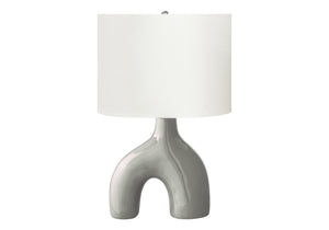 Elm Table Lamp - Light Grey
