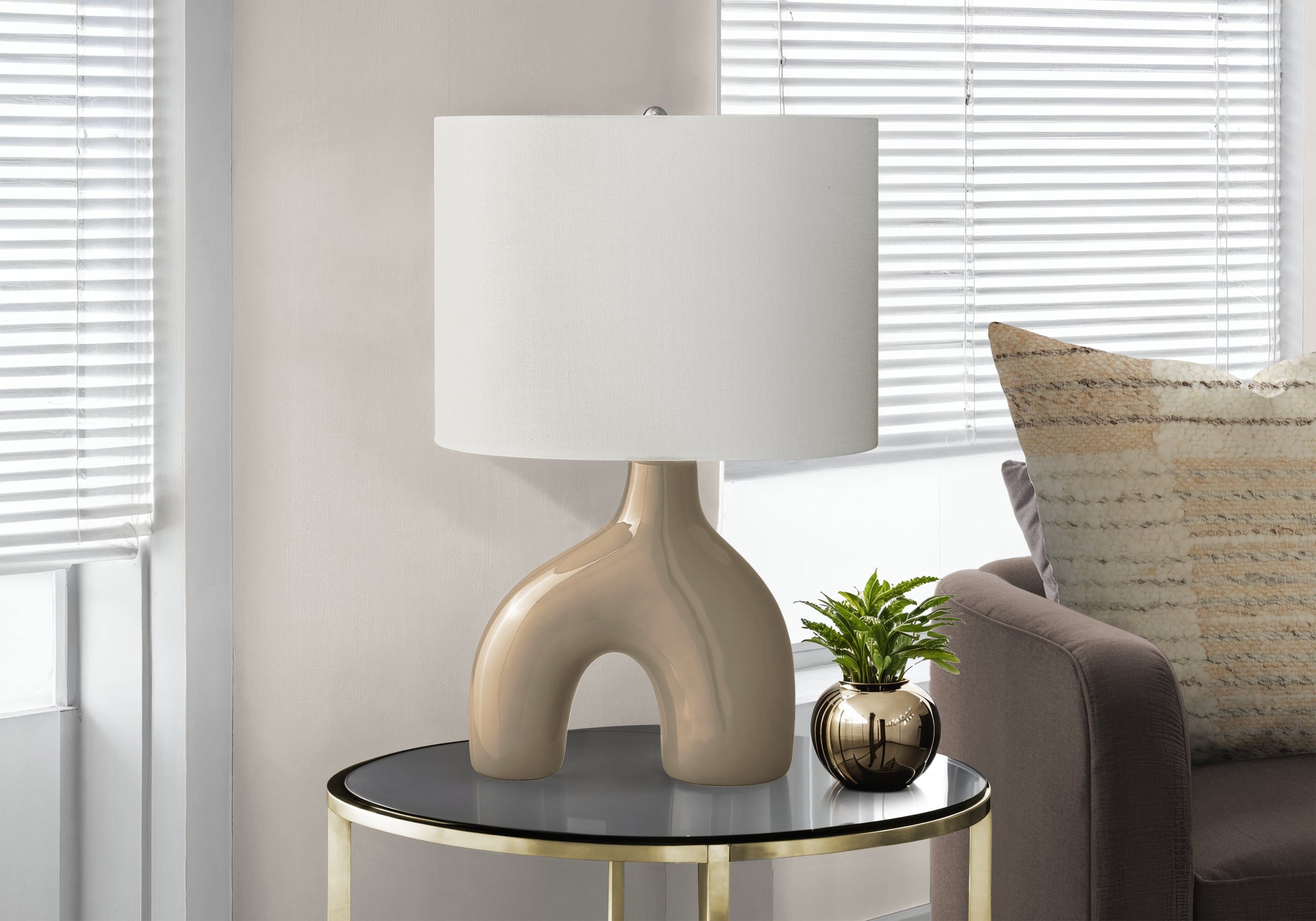 Elm Table Lamp - Brown