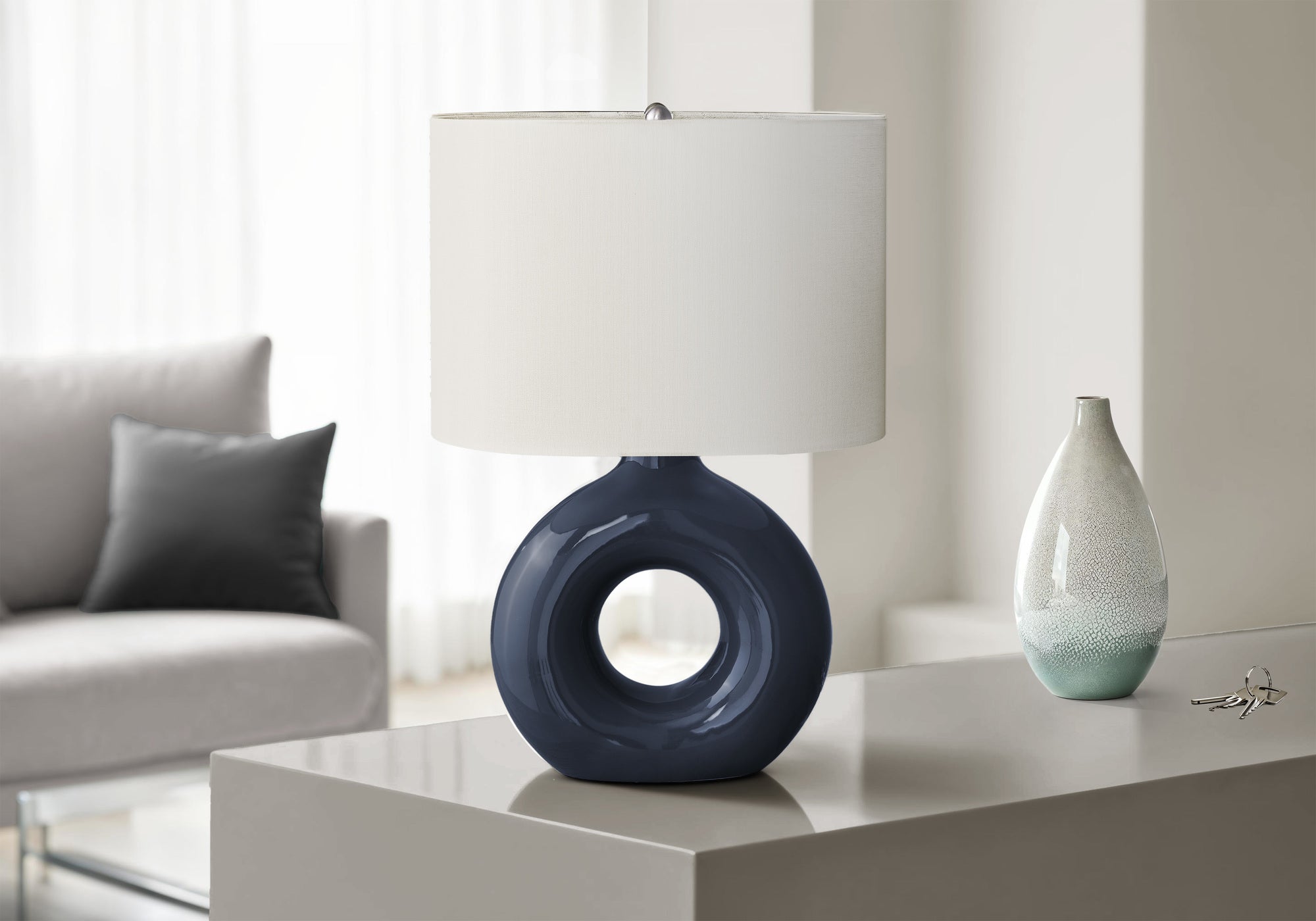 Birch Table Lamp - Blue
