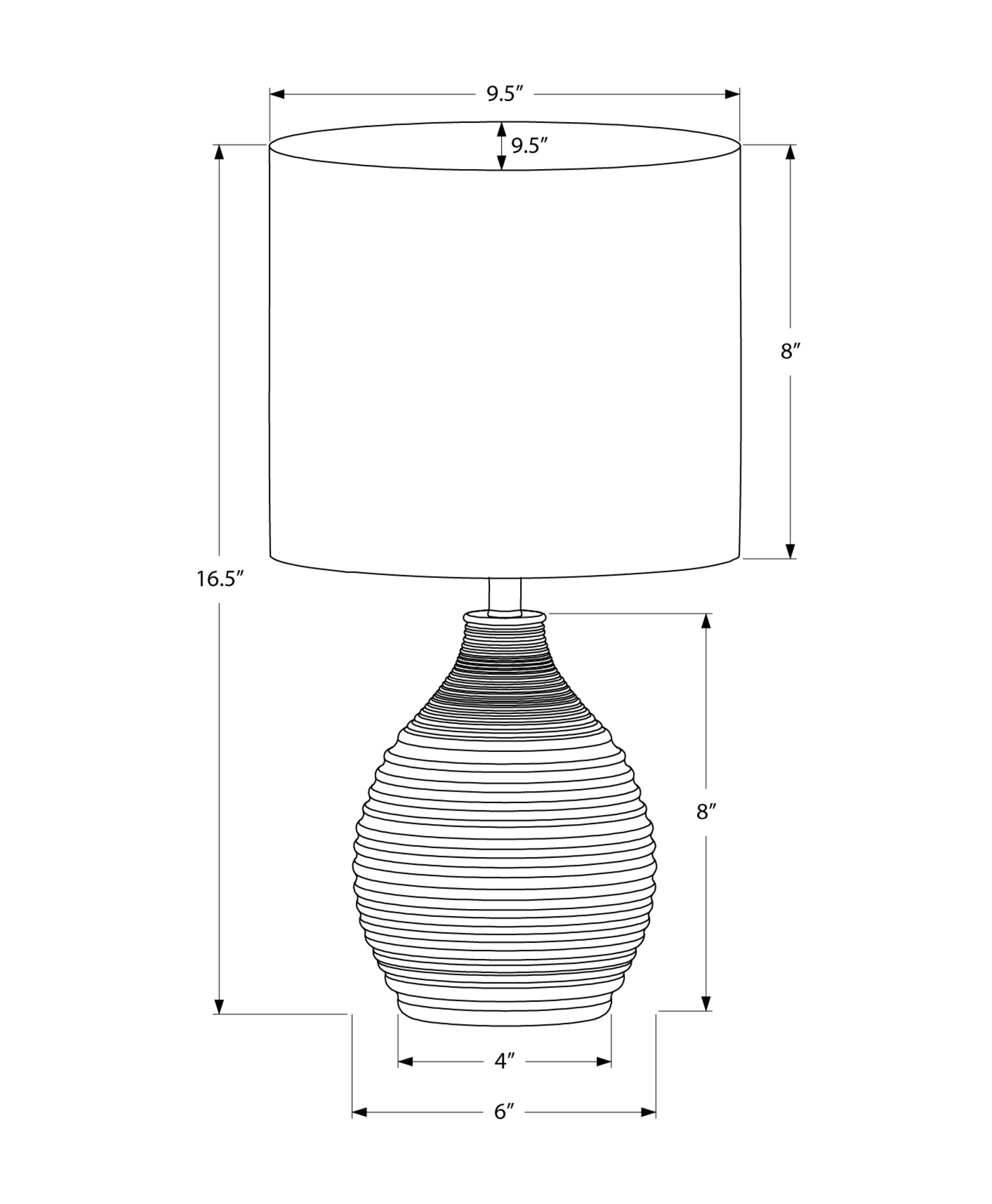 Taro Table Lamp - Grey