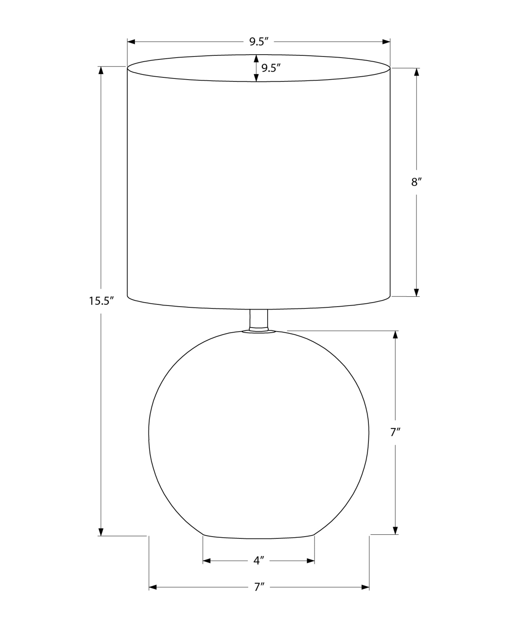 Yara Table Lamp - Grey