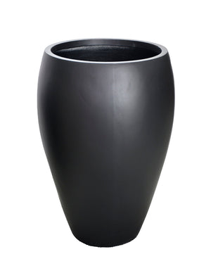 En pleine floraison Grand vase moderne – noir mat