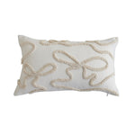 In Full Bloom 12 x 20" Tufted Cushion - Ivory