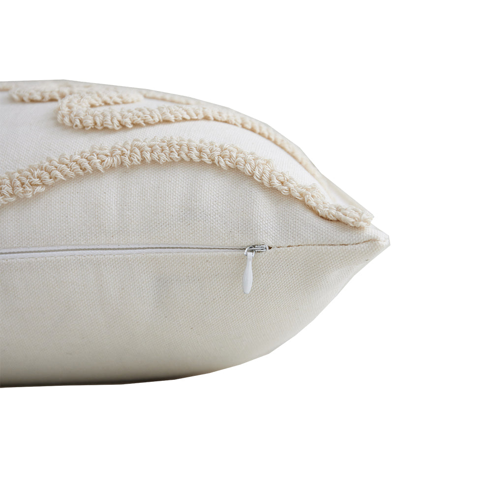 In Full Bloom 12 x 20" Tufted Cushion - Ivory