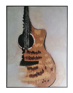 En harmonie Tableau texturé abstrait guitare acoustique