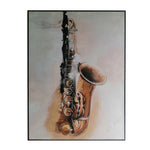 In Harmony Textured Abstract Saxophone Art