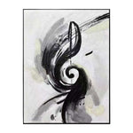 In Harmony Textured Abstract Musical Treble Clef Art